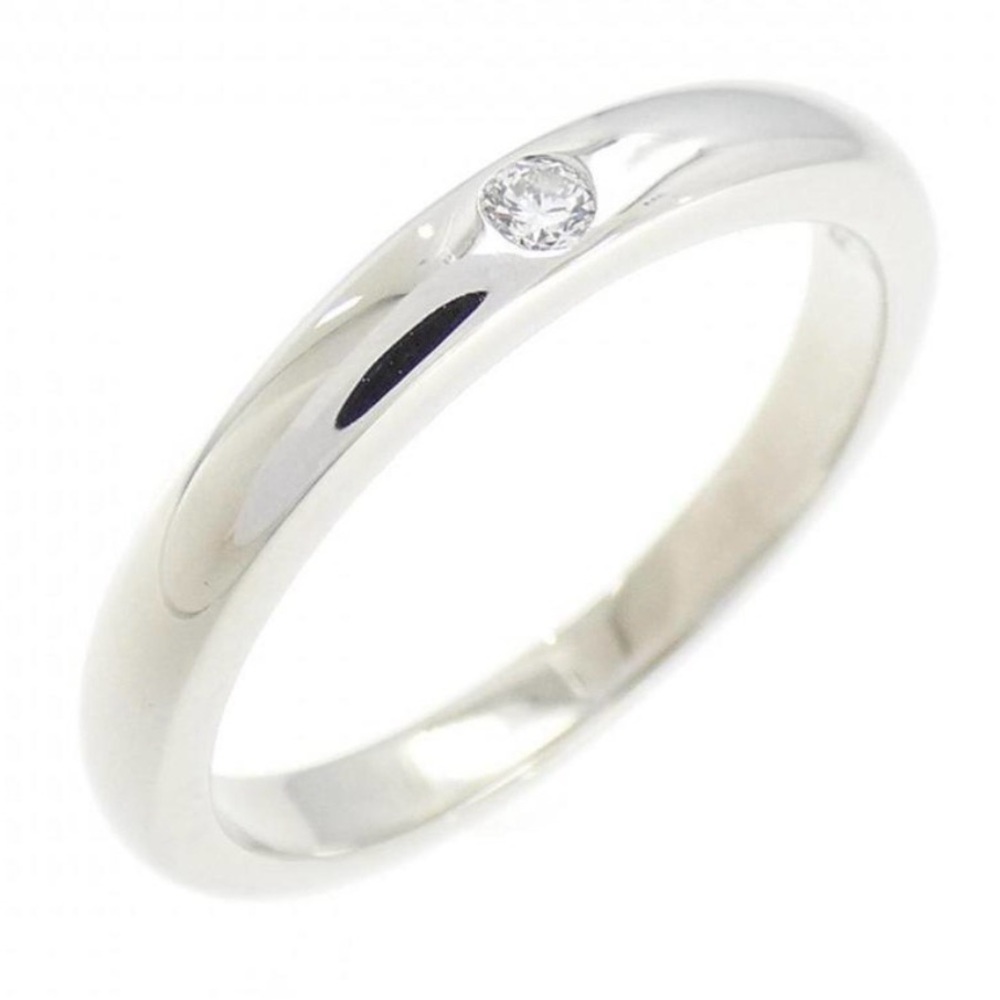 Tiffany silver & diamond stacking ring size 4.75 - Picture 2 of 4